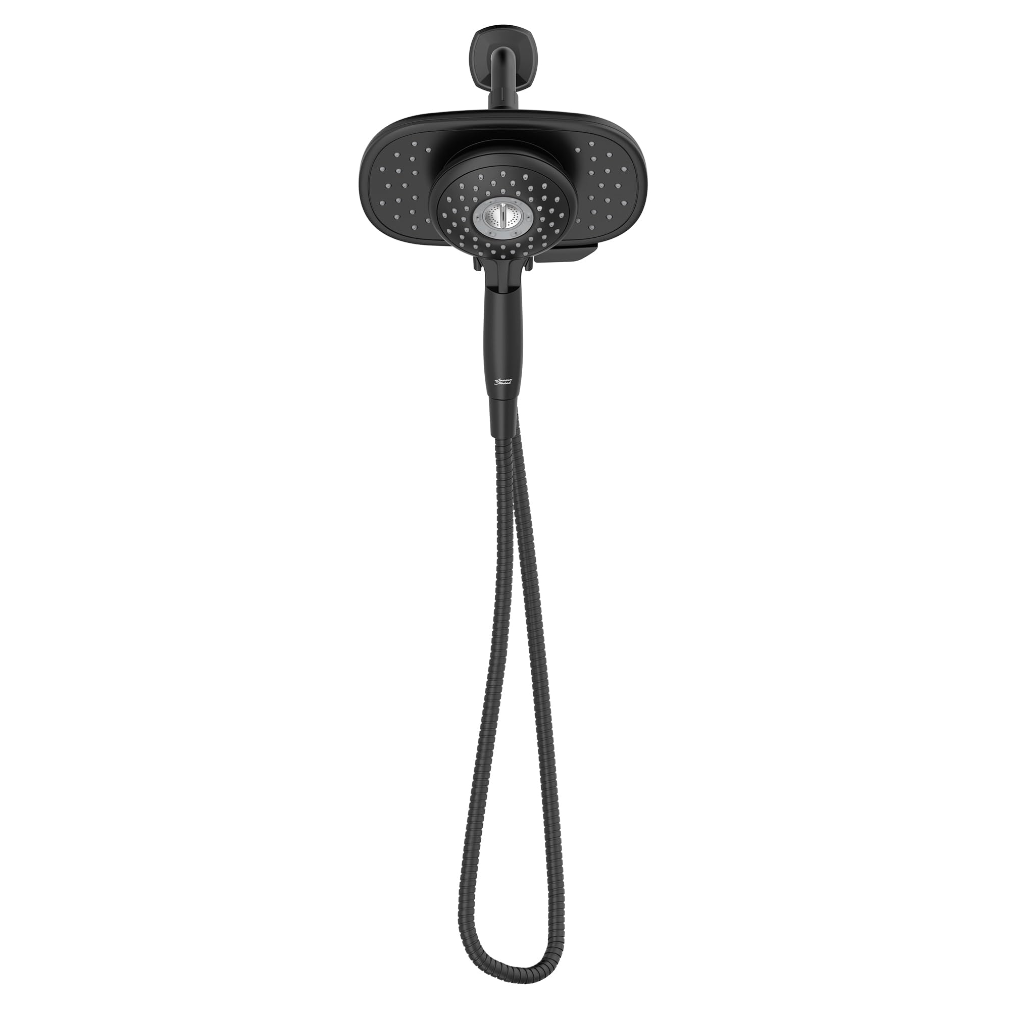 American Standard 9038254.243 Spectra Plus Duo 4-Function 2-in-1 Handheld and Fixed Shower Head 1.8 GPM, Matte Black