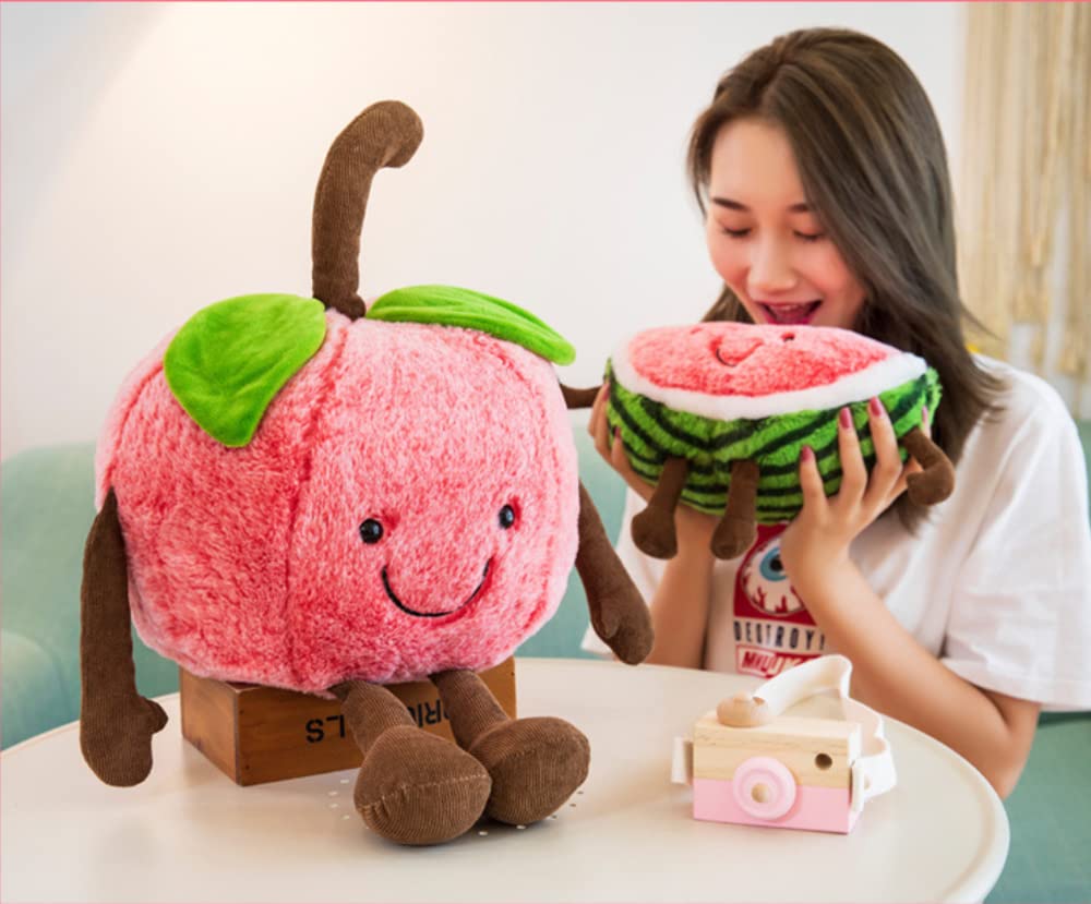 XIYUAN 19.6" Soft Toys Fruit Serie Watermelon Fruit Plush Doll Pillow Stuffed Plushie Cherry Toys Cute Soft Toys, Soft Pillow cushionHome DecorationPlush ToyGift