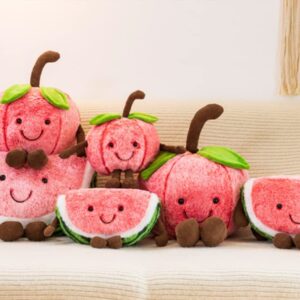 XIYUAN 19.6" Soft Toys Fruit Serie Watermelon Fruit Plush Doll Pillow Stuffed Plushie Cherry Toys Cute Soft Toys, Soft Pillow cushionHome DecorationPlush ToyGift