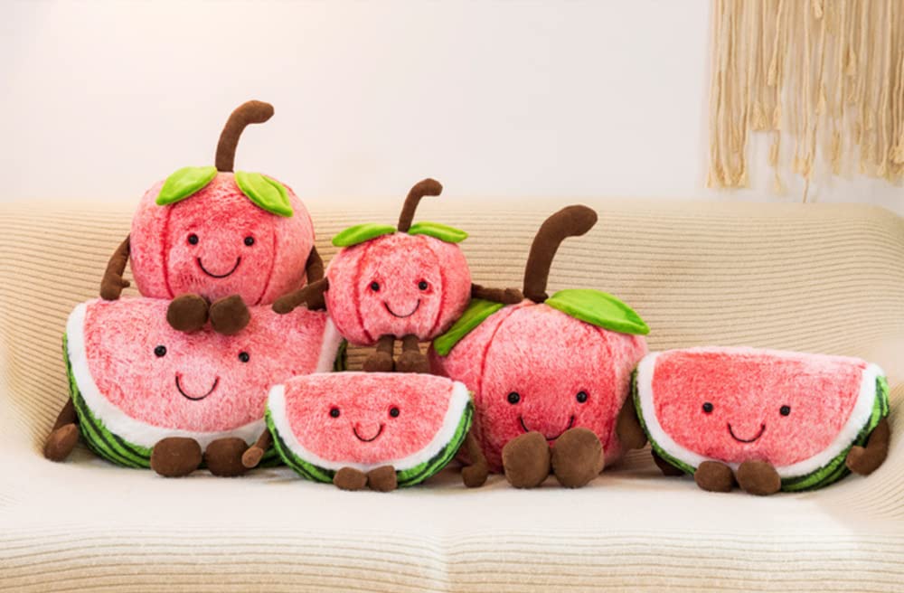 XIYUAN 19.6" Soft Toys Fruit Serie Watermelon Fruit Plush Doll Pillow Stuffed Plushie Cherry Toys Cute Soft Toys, Soft Pillow cushionHome DecorationPlush ToyGift