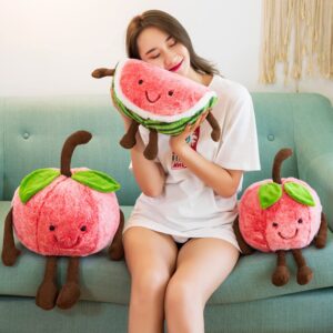 XIYUAN 19.6" Soft Toys Fruit Serie Watermelon Fruit Plush Doll Pillow Stuffed Plushie Cherry Toys Cute Soft Toys, Soft Pillow cushionHome DecorationPlush ToyGift