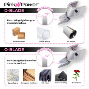 Paper and Fabric Replacement Blade for Pink Power HG2043 3.6V Lithium Ion Pink Cordless Electric Scissors (PPO Blade : 5 Pack)