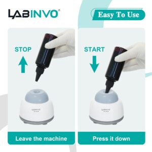 LABINVO Mini Vortex Paint Mixer, Lab Vortex Shakers with Touch Function, Lab Vortexer for Gel Polish, Eyelash Adhesives and Test Tubes Vortex Mixing, IN-MXMN001