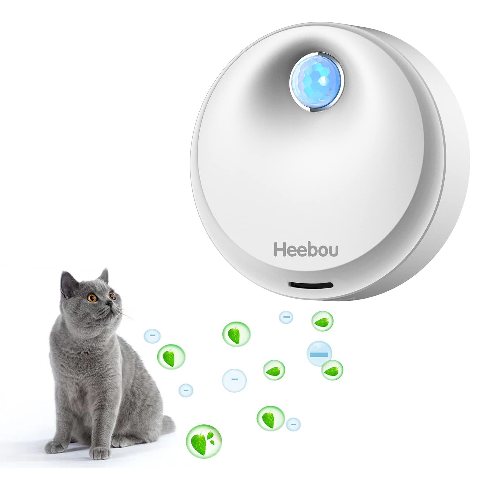 Heebou Cat Litter Deodorizer Smart Litter Box Odor Eliminator 99% Dust-Free for All Kinds of Cat Litter Box Pets Litter Box Room Wardrobe Shoe Cabinet Toilet