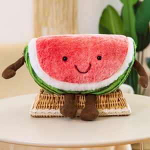 XIYUAN 19.6" Soft Toys Fruit Serie Watermelon Fruit Plush Doll Pillow Stuffed Plushie Cherry Toys Cute Soft Toys, Soft Pillow cushionHome DecorationPlush ToyGift