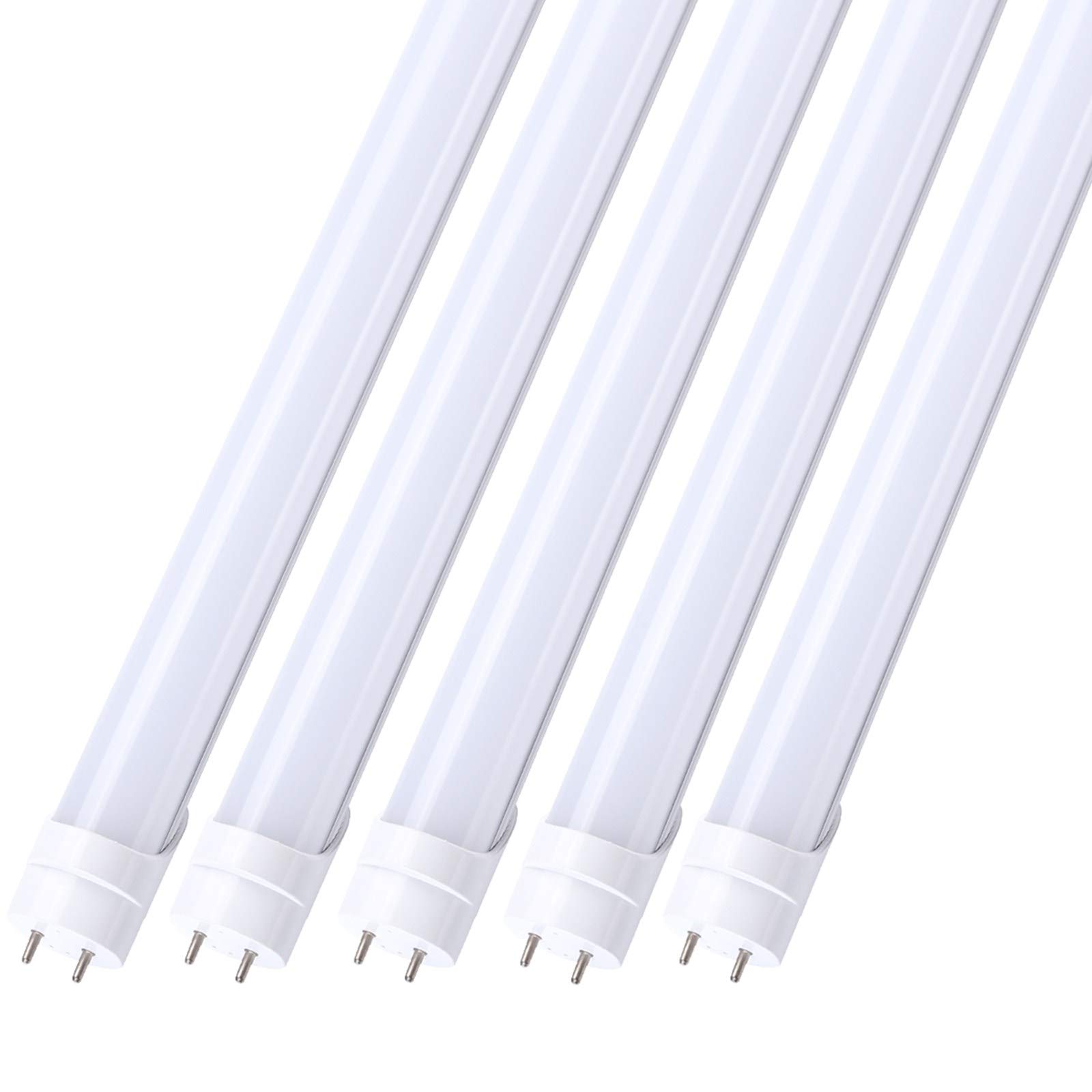 JOMITOP 4FT Led Light Tube, 22W (60W Equivalent), 2640 Lumens, Frosted Cover,Coollight White 6000K, T8 Ballast Bypass Required, Dual-End Powered, AC 90-277V Pack of 4