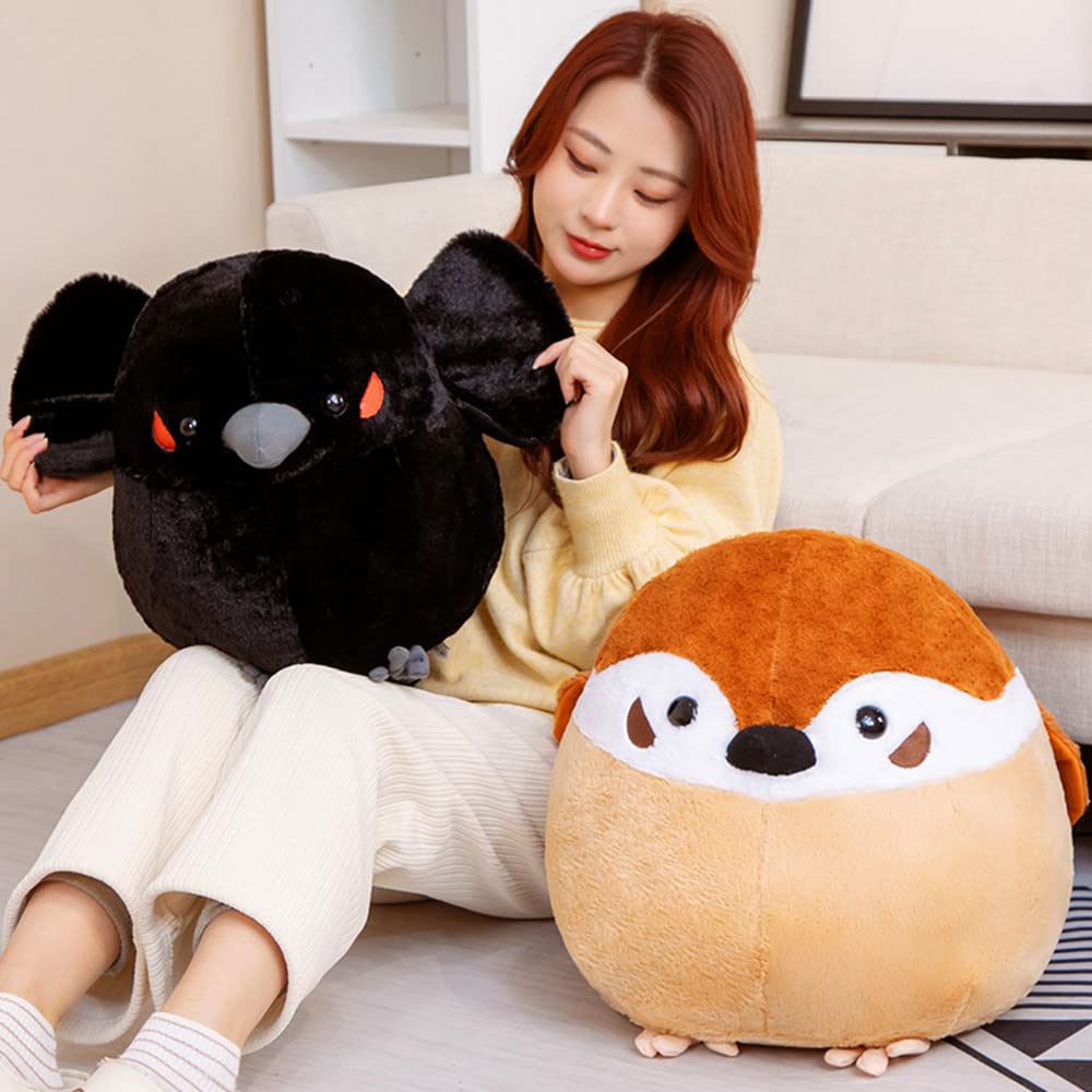 XIYUAN Sparrow Plush Toy 17.8inch Large Fat Bird Plushie Doll Cute Ball Soft Throw Pillow Funny Animal Form Plush Stuffed ToyCushion Kids and Adults Gift