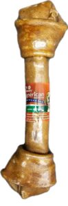 pet factory american beefhide 12" knotted bone dog chew treat - chicken flavor, 1 count/1 pack