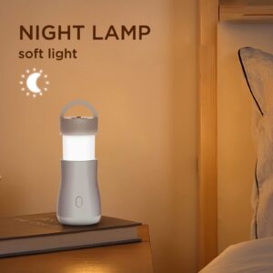 Portable Bright LED Spotlight with 3 Light Sources Eye-Friendly Table Light Rechargeable Night Light for Home & Emergency Hanging Tent Lantern with USB Port for Outdoor Adventures Christmas Gift