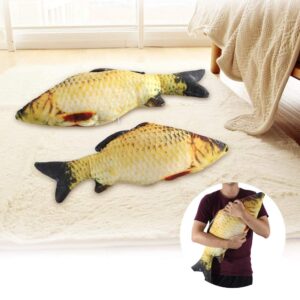 YOUTHINK Plush Toy Fish,Creative 3D Carp Fish Shape Simulation Cushion Throw Pillow Children Gift Sofa Home Decor 60cmgiant Fish Pillow Fish Pillow(40CM)