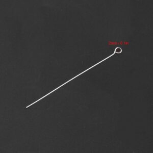 50PCS Reusable Inoculating Loops and Needle Set Laboratory Nichrome Inoculating Needle Tips Cell Streaking Lab Tools(2mm)