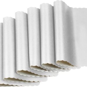 Paper Placemats - Disposable - Scalloped Edge (White, 100)