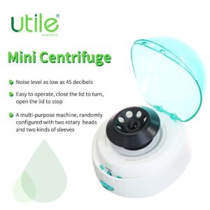 Utile Electric Benchtop Centrifuge Machine, with Maximum Speed of 7000RPM, Low Noise, Green Cover, 2 Rotors for 8 x 0.2/0.5/1.5/2.0ml and 0.2mL×32 PCR Strips or 0.2mL×4 PCR 8 Strips, 4620.1004.08.1