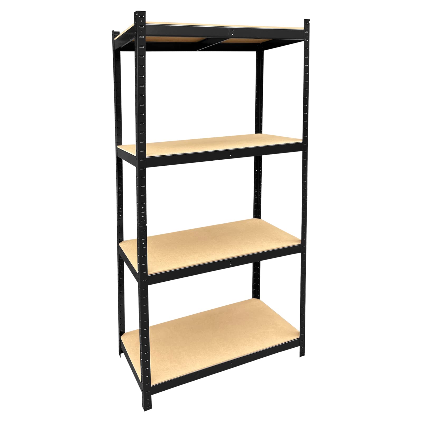 Garage Shelving Units: 64 x 32 x 16 inches | Heavy Duty Racking Shelves for Storage - Black 4 Tier (353 lbs Per Shelf), 1411 lbs Capacity | Multipurpose Shelf Display Rack for Workshop, Shed, Office