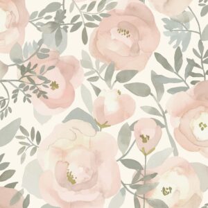 NuWallpaper Rose Peachy Keen Peel & Stick Wallpaper