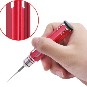 Craznick 7 In 1 Prime Model Scriber with 7 Blades Gundam Resin Carved Scribe Line Cutting Tool Chisel (0.1/0.2/0.4/0.6/0.8/1.0/2.0mm) Red