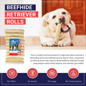 American Made Treat Co - Dog Treats, All Natural Flavor Beef Rawhide Chip Rolls, Puppies to Seniors, Dental Dog Bone Alternative - 5” Rolls -22 Pack