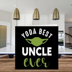 Stuff4 Funny Birthday Cards for Uncle - Yoda Best - Joke Happy Birthday Card for Uncle from Niece Nephew, Uncle Birthday Gifts, 5.7 x 5.7 Inch Birthday Greeting Cards Gift for Uncle