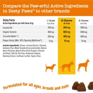 Omega 3 Alaskan Fish Oil Chew Treats for Dogs - with AlaskOmega for EPA & DHA + Turmeric Curcumin for Dogs - for Hip & Joint Mobility Supports