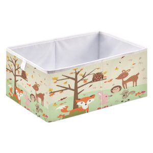 domiking forest animals branches storage bins for gifts foldable cuboid shelf baskets with sturdy handle closet baskets for closet shelves bedroom