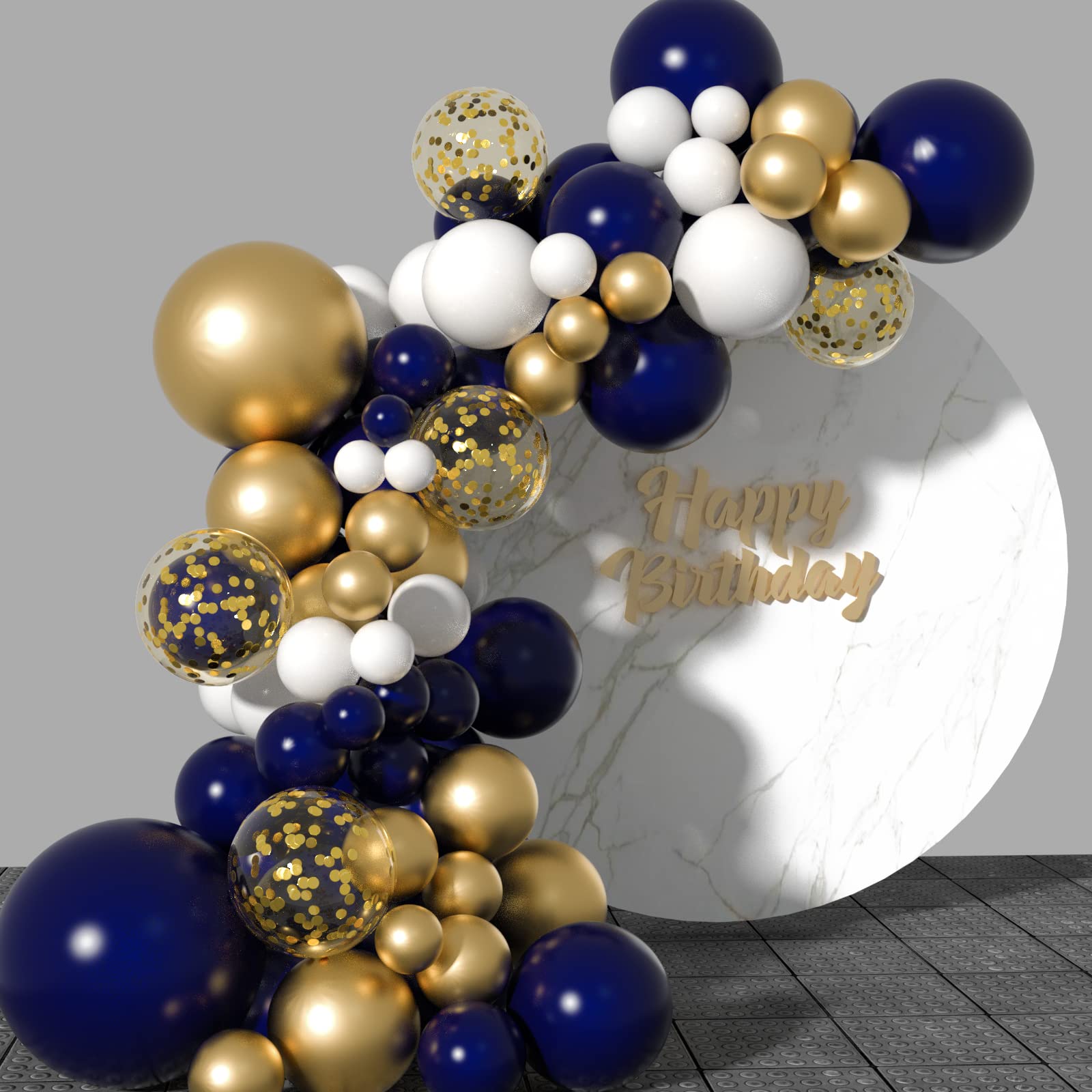 CHRORINE 72 pcs Navy Blue Balloons 4 Different Sizes Dark Blue Balloons Garland Arch Kit for Birthday Wedding Baby Shower Party Decor