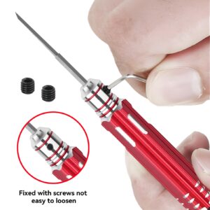 Craznick 7 In 1 Prime Model Scriber with 7 Blades Gundam Resin Carved Scribe Line Cutting Tool Chisel (0.1/0.2/0.4/0.6/0.8/1.0/2.0mm) Red