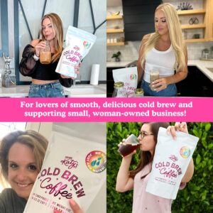 Drink Katy’s Cold Brew Coffee Packs, 6 Large Ready-to-Brew Pitcher Packets, No More Messy Cold Brew, Smooth & Delicious Dark Roast Brazilian Craft Coffee, Proudly Woman-Owned (Makes 32 Servings)