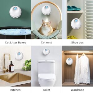 Heebou Cat Litter Deodorizer Smart Litter Box Odor Eliminator 99% Dust-Free for All Kinds of Cat Litter Box Pets Litter Box Room Wardrobe Shoe Cabinet Toilet