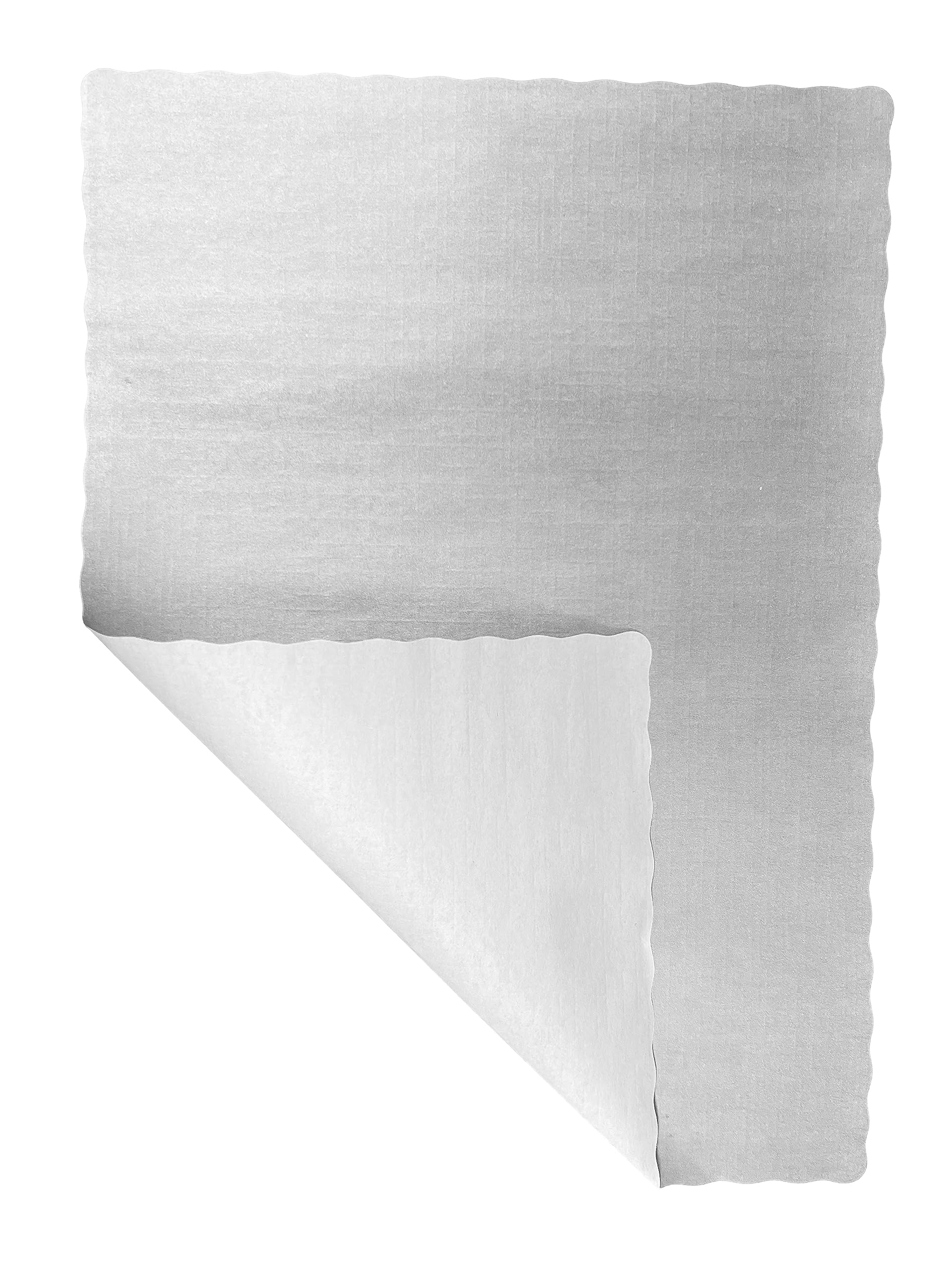 Paper Placemats - Disposable - Scalloped Edge (White, 100)