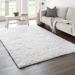 Ophanie Rugs for Living Room 6x9 White, Large Fluffy Floor Shaggy Carpets for Bedroom, Fuzzy Plush Soft Carpet for Kids Boys Girls Dorm Nursery Home Decor Aesthetic