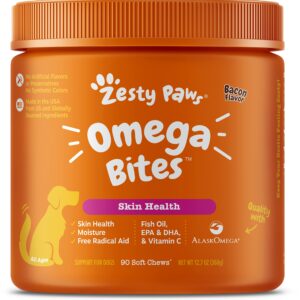 Omega 3 Alaskan Fish Oil Chew Treats for Dogs - with AlaskOmega for EPA & DHA + Allergy Immune Supplement for Dogs - with Omega 3 Wild Alaskan Salmon Fish Oil