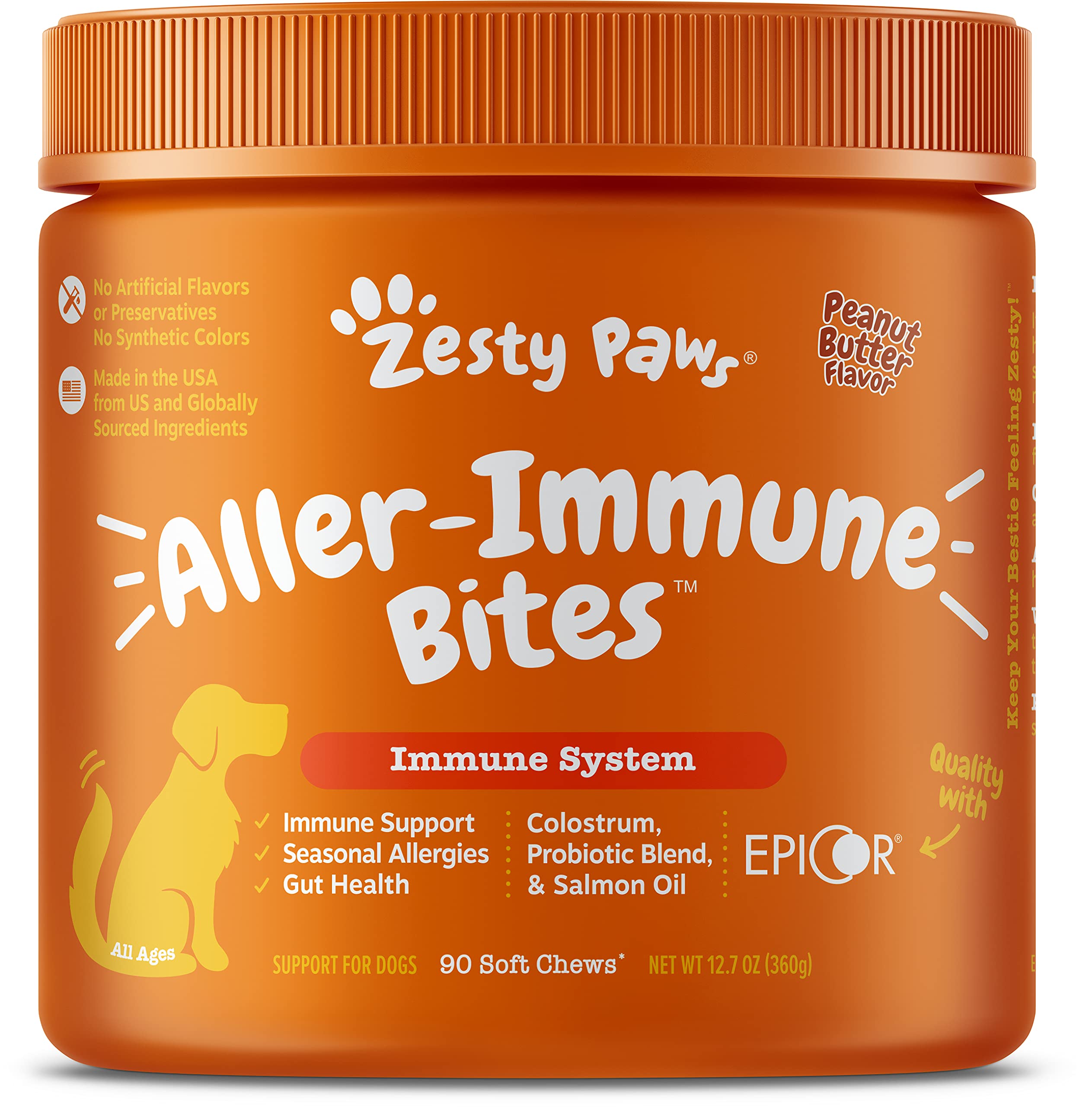 Allergy Immune Supplement for Dogs - with Omega 3 Wild Alaskan Salmon Fish Oil + Stay Green Bites for Dogs - Grass Burn Soft Chews for Lawn Spots