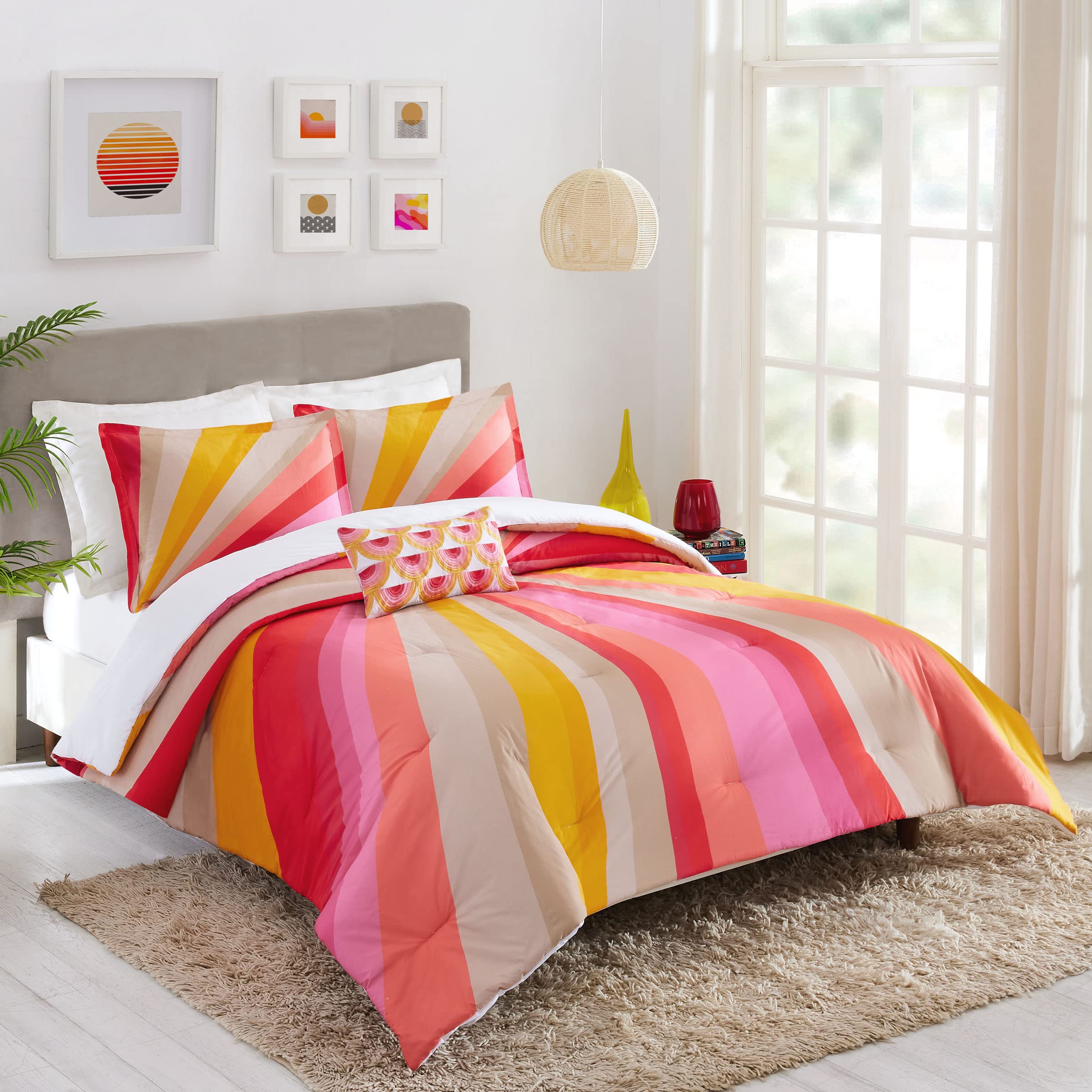 Trina Turk Sunburst 3-Piece 100% Cotton Duvet Set - Full/Queen