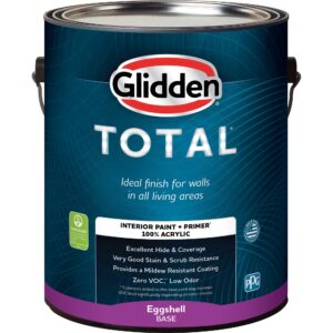 Glidden Total Interior Wall Paint & Primer All-in-One, Sailor's Coat/Blue, Eggshell, 1 Gallon