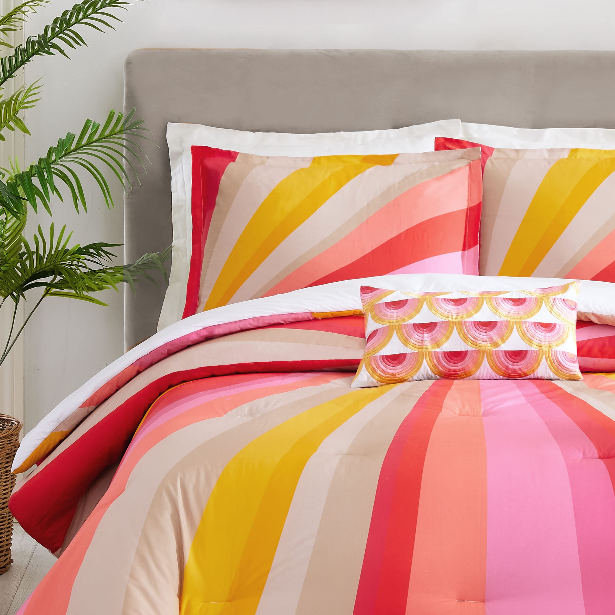 Trina Turk Sunburst 3-Piece 100% Cotton Duvet Set - Full/Queen