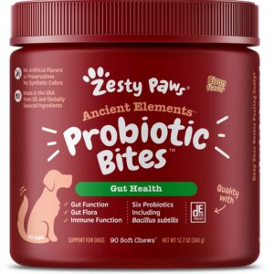 Ancient Elements Probiotics for Dogs - Chewable Dog Probiotic Supplement + Ancient Elements 8-in-1 Bites for Dogs - Joint, Skin, Gut, Immune, Heart Support