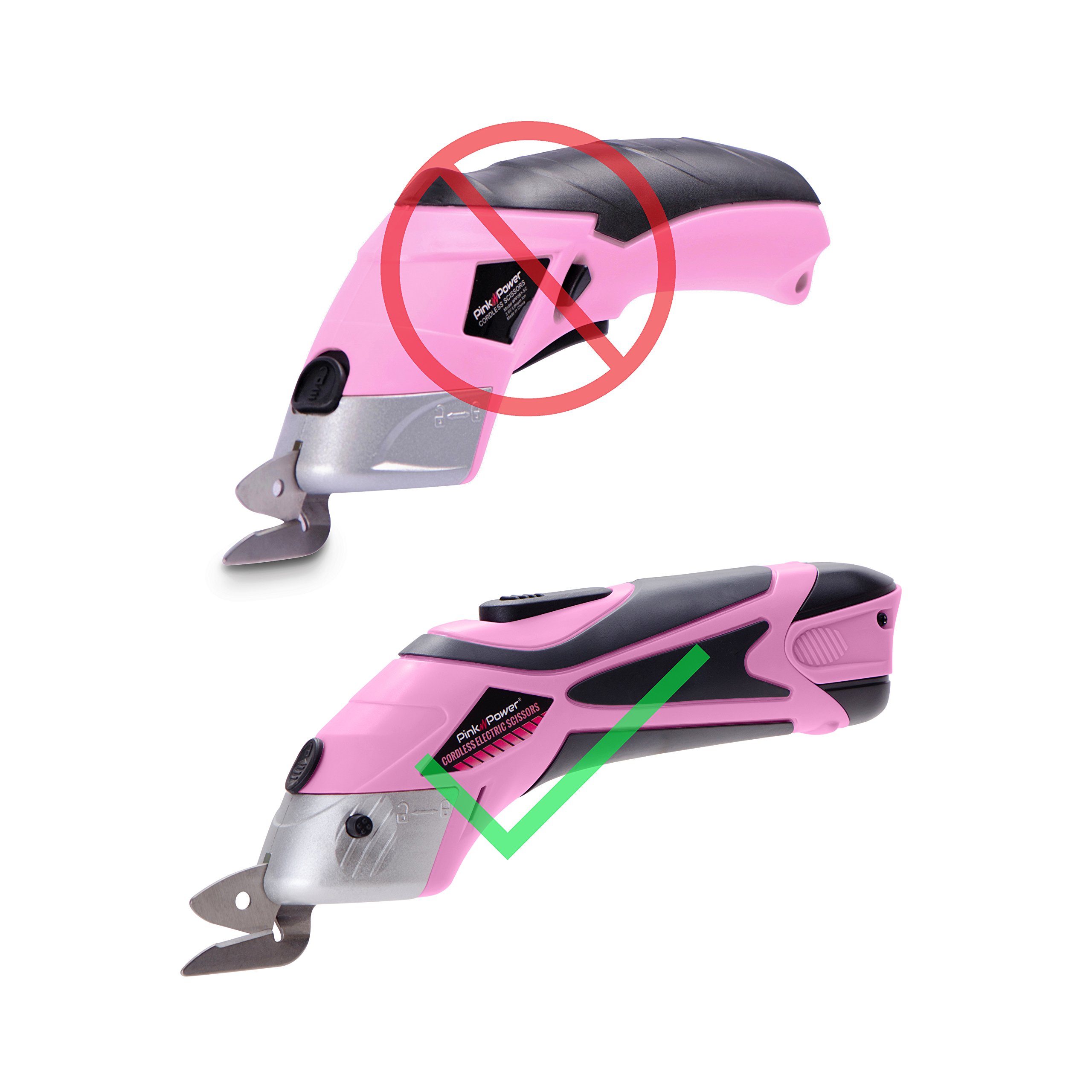 Paper and Fabric Replacement Blade for Pink Power HG2043 3.6V Lithium Ion Pink Cordless Electric Scissors (PPO Blade : 5 Pack)