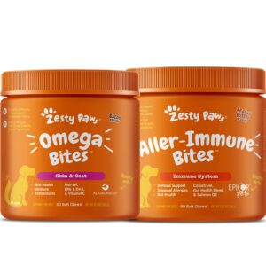 omega 3 alaskan fish oil chew treats for dogs - with alaskomega for epa & dha + allergy immune supplement for dogs - with omega 3 wild alaskan salmon fish oil