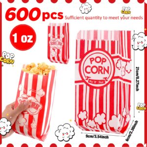 602 Popcorn Machine Supplies Set Sifting Speed Stainless Steel Popcorn Scoop Popcorn Salt Shaker 600 Pcs 2 Styles 1 oz Popcorn Bags Seasoning Dredge with Handle for Home Kitchen Theater Movie Tool