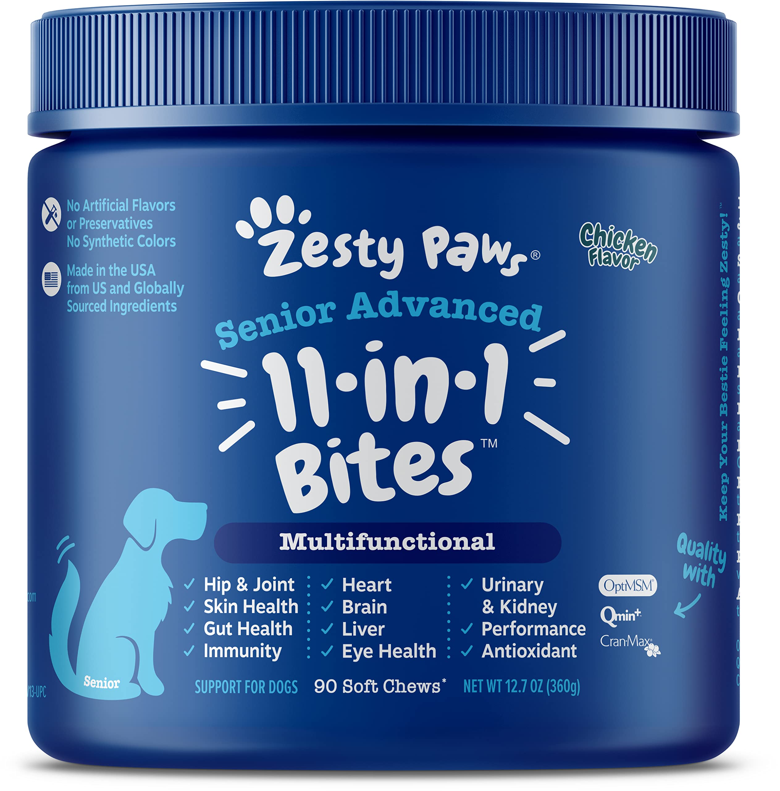 Allergy Immune Supplement for Dogs - with Omega 3 Wild Alaskan Salmon Fish Oil + Senior Advanced Multifunctional Supplement for Dogs – Glucosamine & Chondroitin