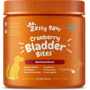 Cranberry for Dogs - UT Incontinence Support + Immune Health Dog Antioxidant + Probiotics for Dogs - Probiotics for Gut Flora, Digestive Health