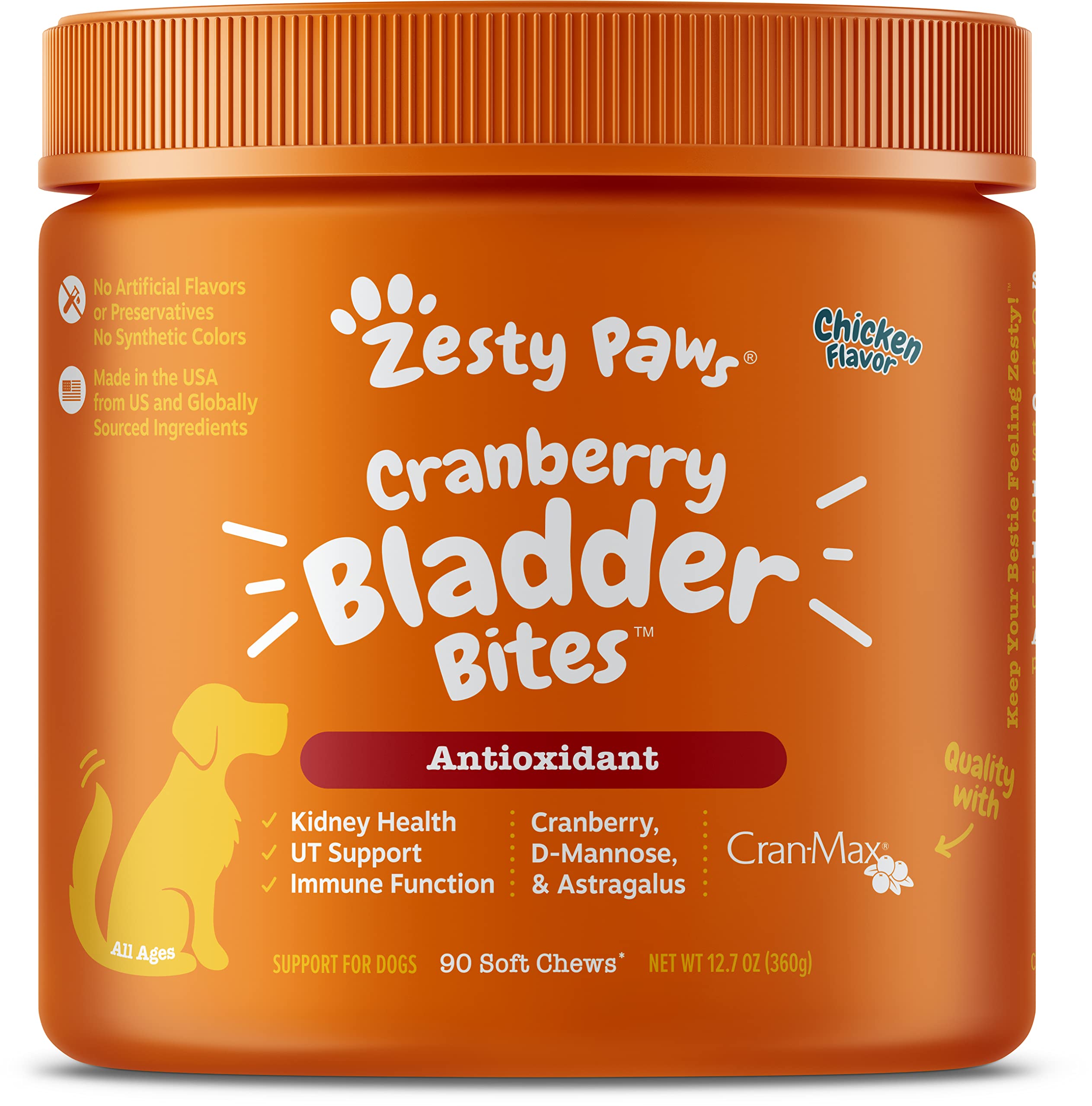 Cranberry for Dogs - UT Incontinence Support + Immune Health Dog Antioxidant + Probiotics for Dogs - Probiotics for Gut Flora, Digestive Health