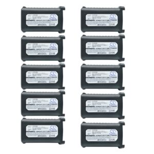 (10pack) replacement battery for symbol mc9000-g/k series scanners brty-mc90sab00-01 21-65587-01 kt-21-61261 kt-21-61261-01 2200mah/7.4v