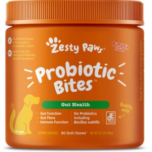 Probiotics for Dogs - Probiotics for Gut Flora, Digestive Health + Chew No Poo Bites - Coprophagia Stool Eating Deterrent for Dogs