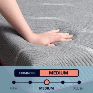 Bridgevine Home Renew 4-Layer Memory Foam Mattress, 11 Inches, Mattress-in-a-Box, Queen Size, Charcoal Knit Cover