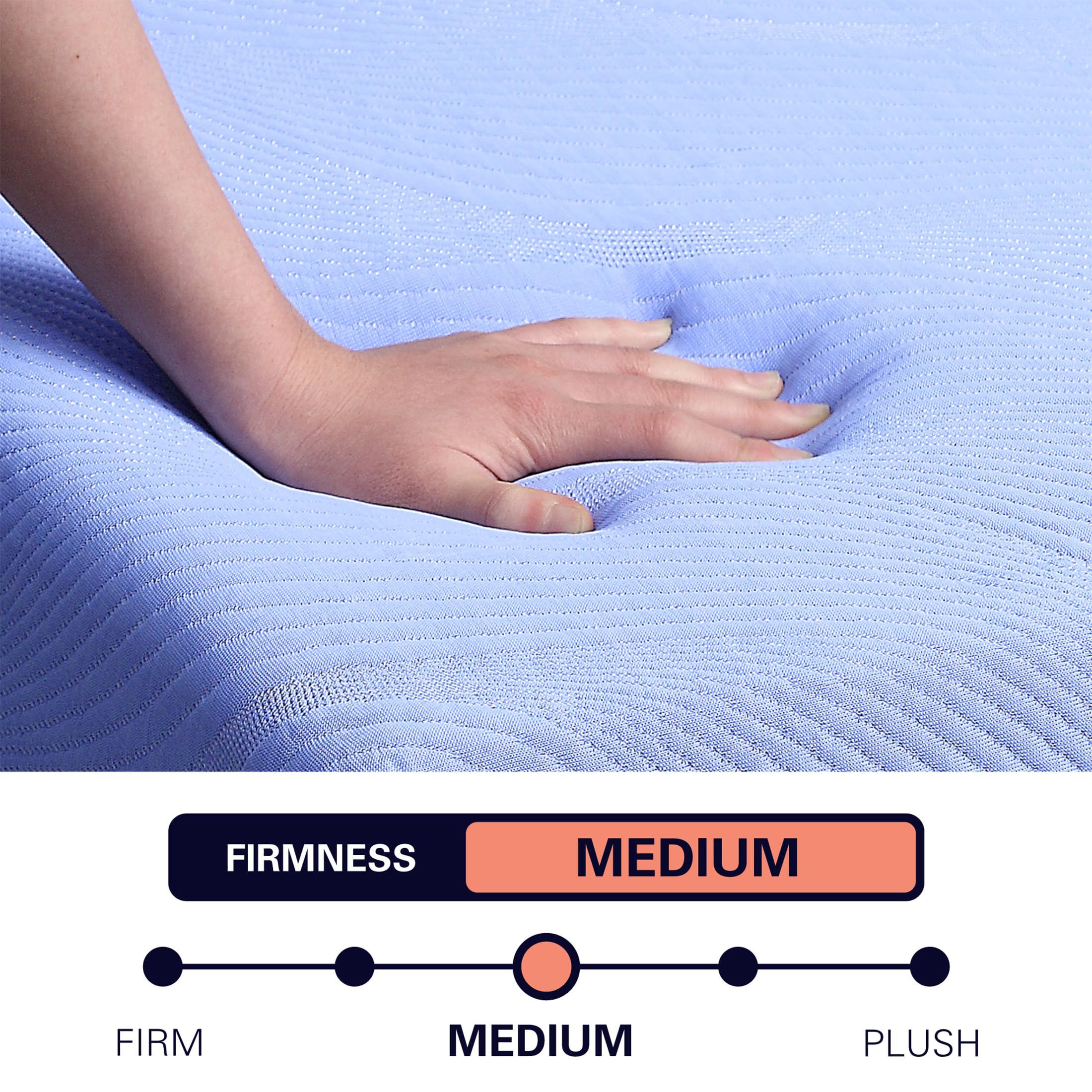 Bridgevine Home Refresh 6-Layer Hybrid Memory Foam and Coil Mattress, 12 Inches, Mattress-in-a-Box, Queen Size, Blue Ice Cover