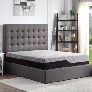 Bridgevine Home Renew 4-Layer Memory Foam Mattress, 11 Inches, Mattress-in-a-Box, Queen Size, Charcoal Knit Cover