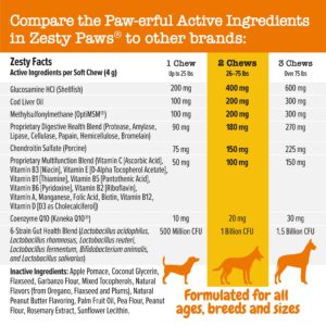 Multifunctional Supplements for Dogs - Glucosamine Chondroitin for Joint Support + Glucosamine for Dogs - Hip & Joint Health Soft Chews with Chondroitin & MSM