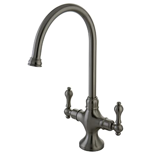 Kingston Brass KS1768ALLS Vintage Two-Handle Kitchen Faucet, 7-7/8 inch in Spout Reach, Brushed Nickel