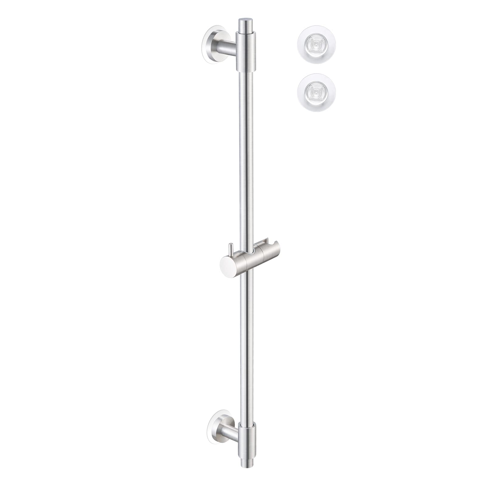 KES Shower Slide Bar 30-Inch with Adjustable Shower Head Holder, SUS 304 Stainless Steel Drill-free Mounted Shower Bar Brushed Finish, F209S78DF-BS